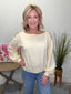 Yellow Button Shoulder Sweatshirt 110 Tops - Ella Chic Boutique
