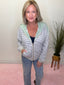 You Are Right Striped Zip Hooded Lightweight Sweatshirt in Blue and Green 110 Tops- Ella Chic BoutiqueAEMI + CO
