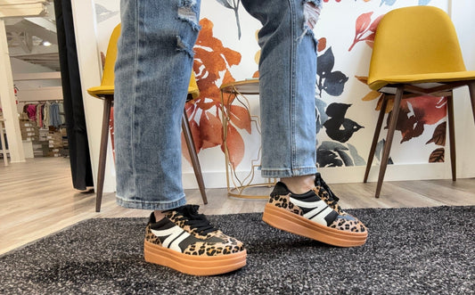 You Can Leopard Platforms Sneakers 250 Shoes - Ella Chic Boutique