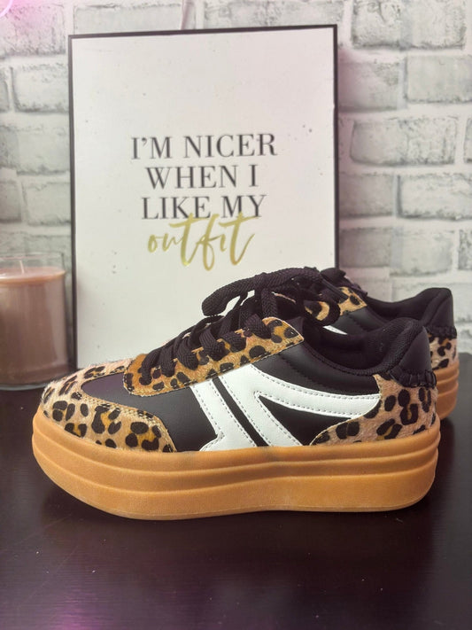 You Can Leopard Platforms Sneakers 250 Shoes - Ella Chic Boutique
