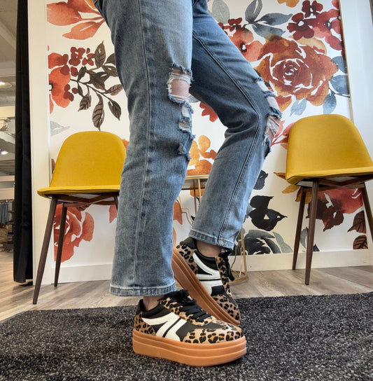 You Can Leopard Platforms Sneakers 250 Shoes - Ella Chic Boutique