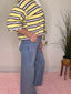 Young High Rise Light Wash Raw Hem Ankle Wide Jeans 160 jeans- Ella Chic BoutiqueLovervet by VERVET