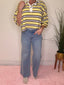Young High Rise Light Wash Raw Hem Ankle Wide Jeans 160 jeans- Ella Chic BoutiqueLovervet by VERVET
