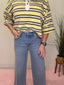 Young High Rise Light Wash Raw Hem Ankle Wide Jeans 160 jeans- Ella Chic BoutiqueLovervet by VERVET