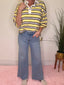 Young High Rise Light Wash Raw Hem Ankle Wide Jeans 160 jeans- Ella Chic BoutiqueLovervet by VERVET