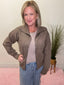 Zip Up Soft Sweater Jacket in Mocha - Ella Chic BoutiqueBe Cool