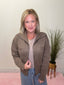 Zip Up Soft Sweater Jacket in Mocha - Ella Chic BoutiqueBe Cool