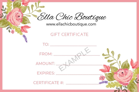 Gift Card - Ella Chic Boutique