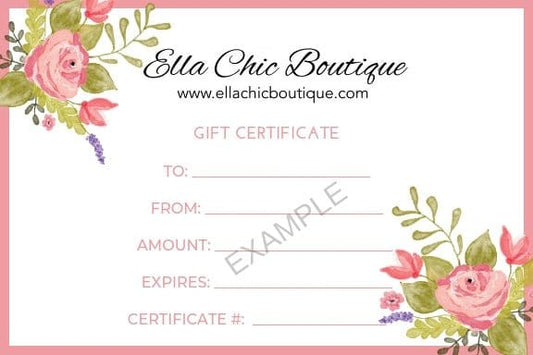 Gift Card Gift Card - Ella Chic Boutique