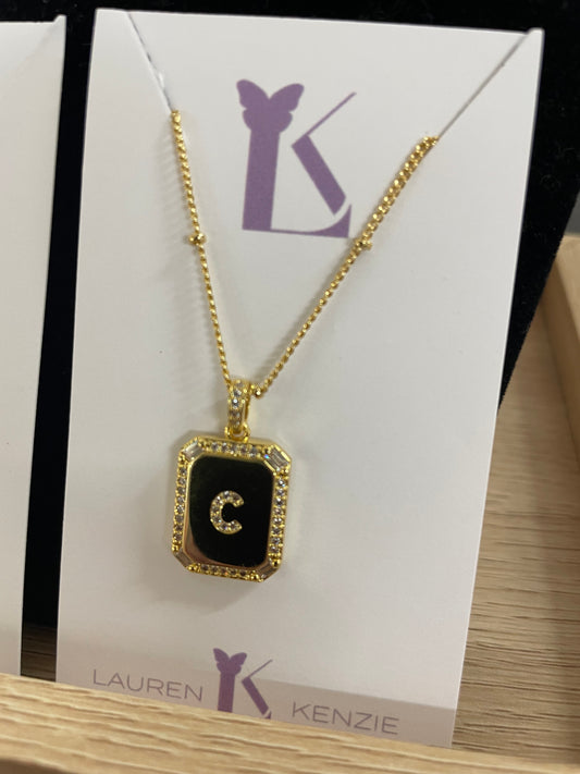 Gold Letter Necklace - Ella Chic Boutique