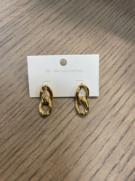 Double Link Gold Earrings - Ella Chic Boutique