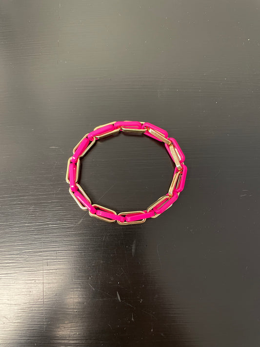 Double Chain Bracelet in Pink/Gold - Ella Chic Boutique