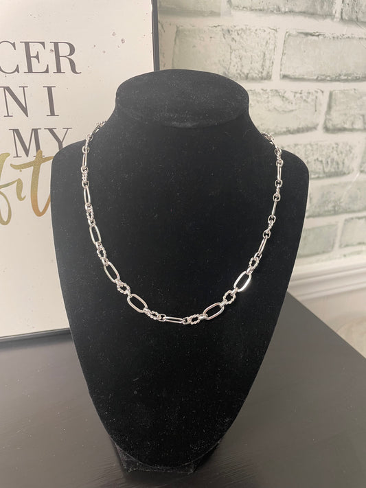 Silver Open Chain Necklace - Ella Chic Boutique