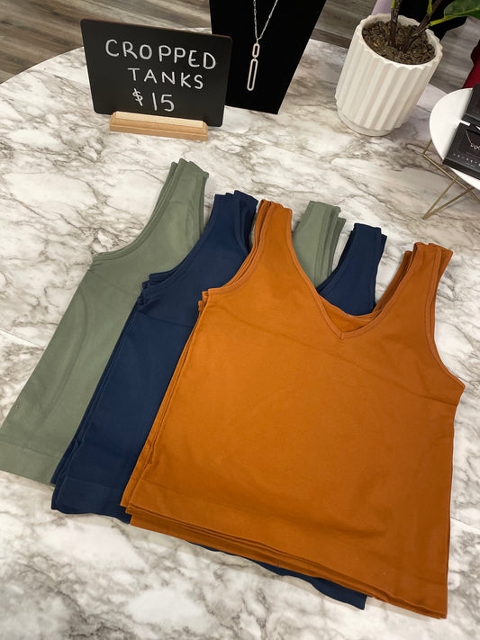 Oh So Soft Stretchy Reversible Cropped Tank Top Yelete NikiBiki  - Ella Chic Boutique